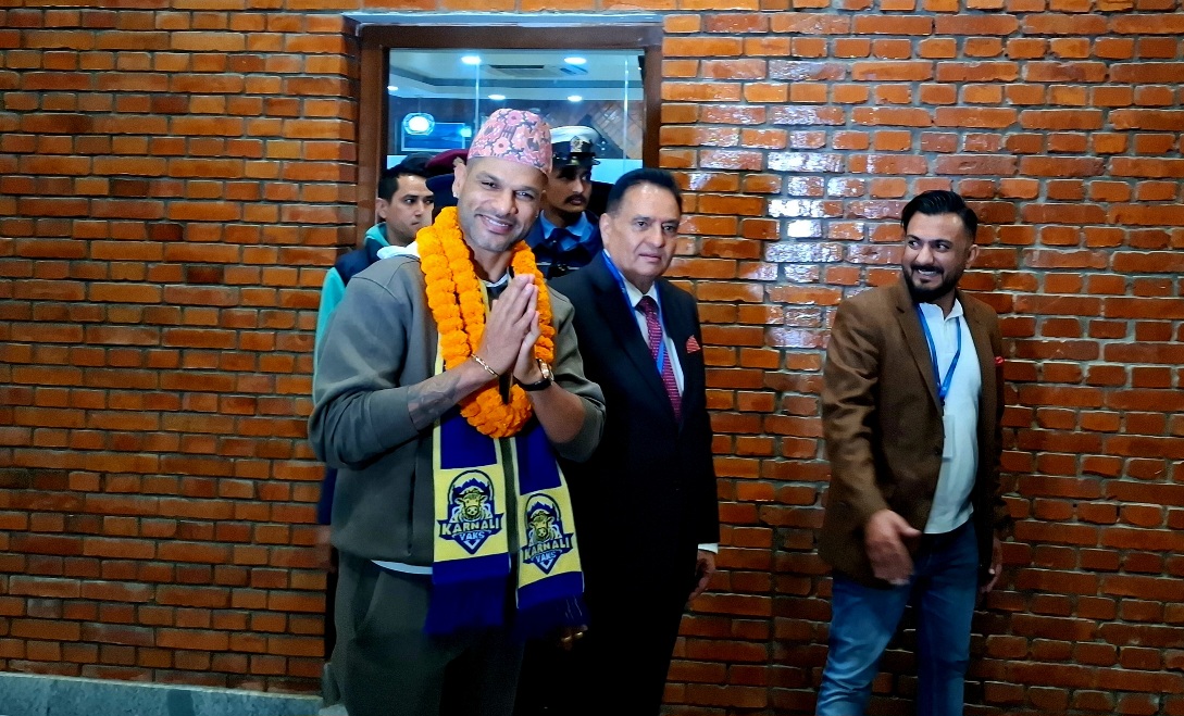 एनपिएल खेल्न शिखर धवन नेपाल आईपुगे